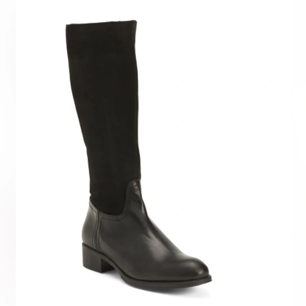 HELENE ROUGE Made In Spain Suede Tall Shaft Boots - Picture 16 of 16